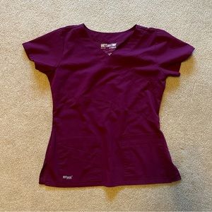 BARCO Grey’s Anatomy Scrub Set Medium Maroon Burgundy Wine